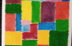 色と四角形のハーモニー - 絵円モモ(えまるもも)