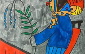 ハーブを眺める人 - 田中郷