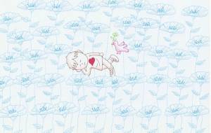 花の上で眠る子ども２ - 【イベント】生命保険会社様の社内ポスター３モチーフコンペ 