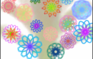 カラフルで夢かわいいフラワー - しずく