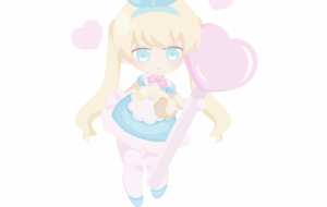 キャンディをもつイラスト - 安岡ひろ