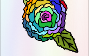 レインボーなバラ - しずく