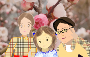 梅の花見をする家族 - ミューズめぐみ 