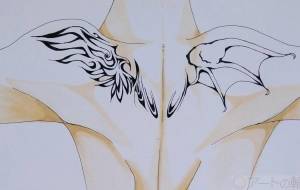 堕天の背中 - キナコモチコ