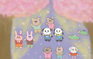 みんなで見た夜桜。 - Junna