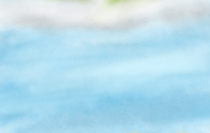 雪どけの春の菜の花 - しずく