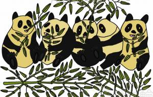 五匹のパンダ - 工房はんど shigeru