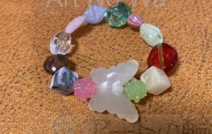 蝶々ビーズブレスレット - ミチェル