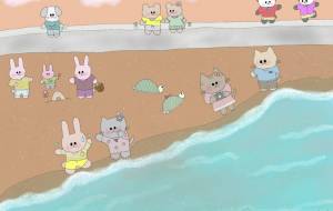 夕方の海岸 - Junna