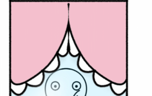 窓に、はりつくぷにちゃん - しずく