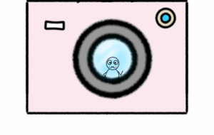 カメラに写真、ぷにちゃん - しずく