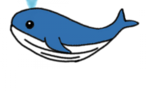 クジラと一緒に遊ぶぷにちゃん - しずく