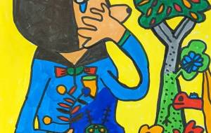 幻の花を見て涙を流すリス - 田中郷