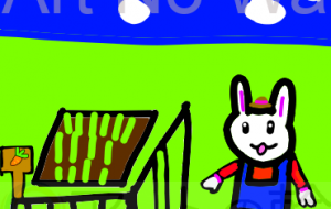 農業するウサギ - にゃんこそばこ