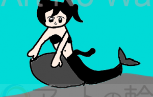 猫×人魚の女の子 - にゃんこそばこ