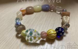 ジェンダーレス手首太い人用ビーズブレスレット - ミチェル