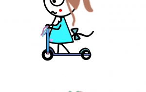 女の子ぷにちゃん楽しいキックスケーター1 - しずく