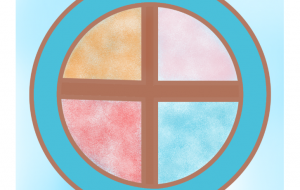 ステンドグラスの窓 - しずく