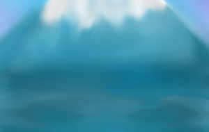 水面に映る富士山 - しずく