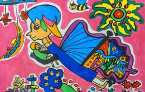 母親と幼い子供 - 田中郷