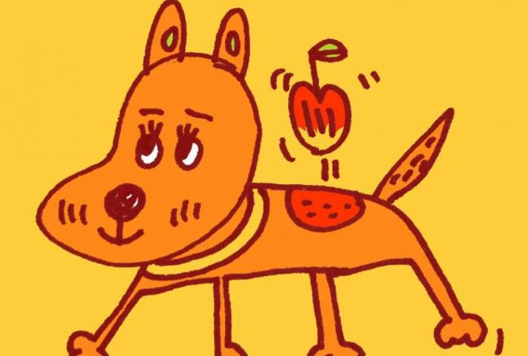 りんごと犬