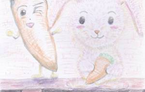 友達のために踊るよ! - 【イベント】2023年卯年年賀状ネットスクウェア×障がい者アート協会デザインコンテスト