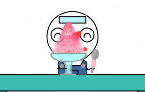 かき氷食べるぷにちゃん - しずく
