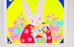 扇のうさぎさん - 【イベント】2023年卯年年賀状ネットスクウェア×障がい者アート協会デザインコンテスト