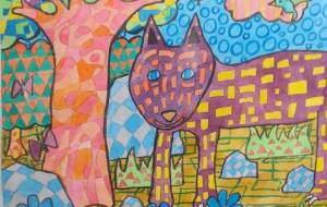 犬と木のある風景 - 人魚