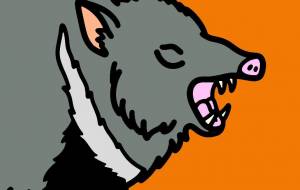 クビワペッカリー - シマハイエナ