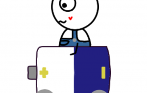 電池に乗ったぷにちゃん - しずく