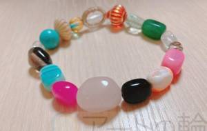 天然石多めビーズブレスレット - ミチェル