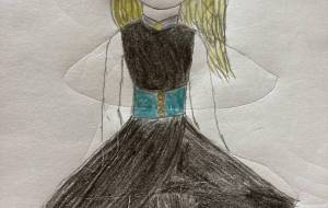 黒いドレスを着た女の子 - ルイ