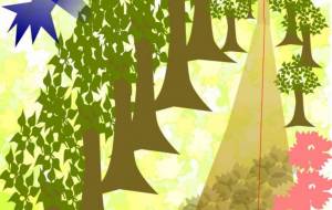 街路樹と鳥 - 菅原たんぽぽ