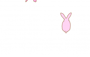 うさぎのおしり(白) - 【イベント】2023年卯年年賀状ネットスクウェア×障がい者アート協会デザインコンテスト