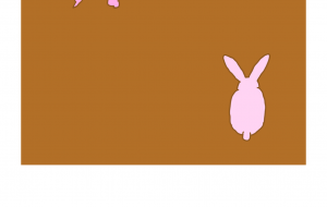うさぎのおしり(茶色) - 【イベント】2023年卯年年賀状ネットスクウェア×障がい者アート協会デザインコンテスト 