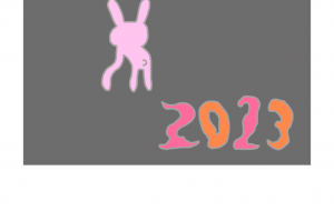 宇宙ウサギ(赤橙) - 【イベント】2023年卯年年賀状ネットスクウェア×障がい者アート協会デザインコンテスト 