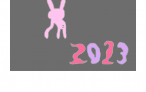 宇宙ウサギ(赤紫) - 【イベント】2023年卯年年賀状ネットスクウェア×障がい者アート協会デザインコンテスト 
