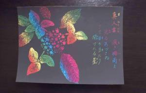 真人言疾き梅雨と光るあづさゐさて目の当たり開けたる星 - 明紅葉