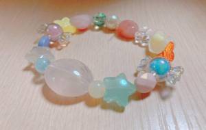 きらきら星キャンディ、蝶等ビーズブレスレット - ミチェル