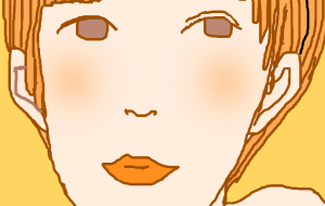 頬づえつく女性 - ハヤシダ ヨウコ