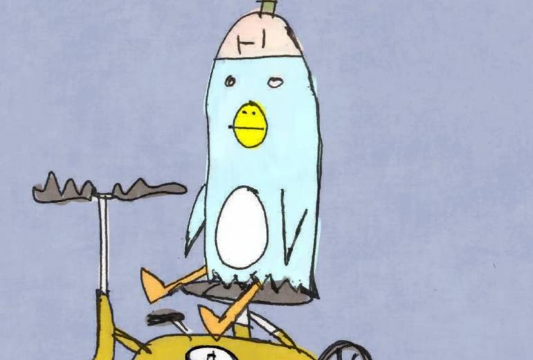 殿様ペンギン～初めての自転車体験～