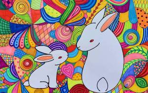 うさぎの親子 - kou kisaragi