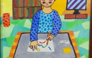 絵を描く人 - 人魚