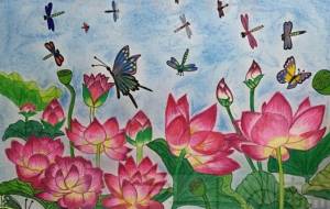 ハスの花 - 赤﨑ゆみ子