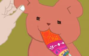 耳つままれベアー囗の中になんかある。 - 宇佐山彩葉