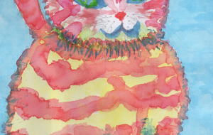 ピンクの猫 - ゆふーち