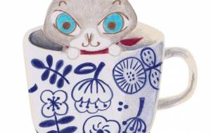 花柄のカップ - ナトリ ユカリ