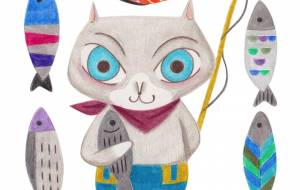 サーモン釣ったにゃ - ナトリ ユカリ