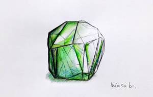 黄緑色の鉱石 - wasabi